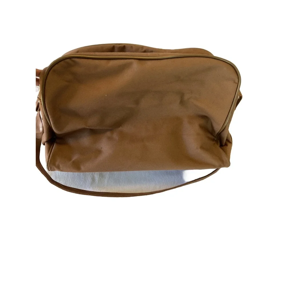 Vintage 70's Duffle Bag Yankee Line Boston Brown/Yellow Strap Retro